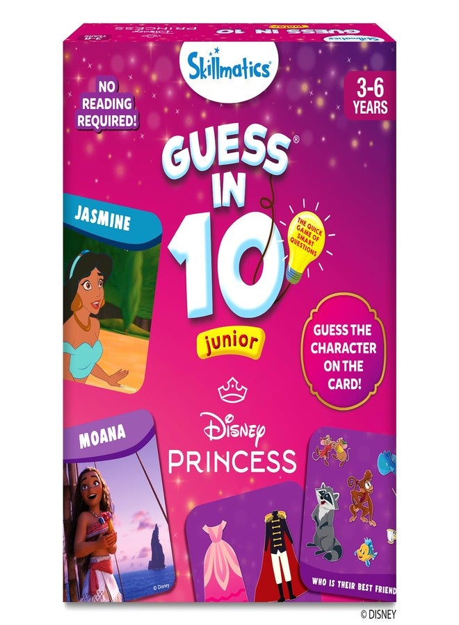 Skillmatics Guess in 10 Junior Disney Princess for Kids, Girls, Boys Who Love Card Games, Board Games, Cinderella, Ariel, Jasmine, Gifts for Ages 3, 4, 5, 6, Travel Friendly - Image 1